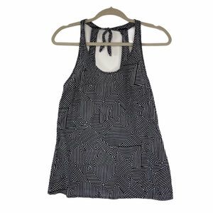 Volcom geometric black & white racerback tank. S